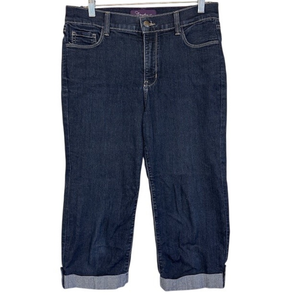 NYDJ Not Your Daughter's Jeans Women Denim Jean Crop Capri Cuff Hem Stretch 10